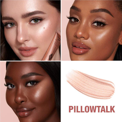 image showing girls after using Charlotte Tilbury Pillow Talk Highlighter and Blush for her available at Heygirl.pk for delivery in Pakistan. 