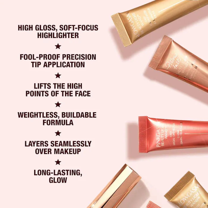 image showing benefits of using Charlotte Tilbury Pillow Talk Highlighter and Blush for her available at Heygirl.pk for delivery in Pakistan. 