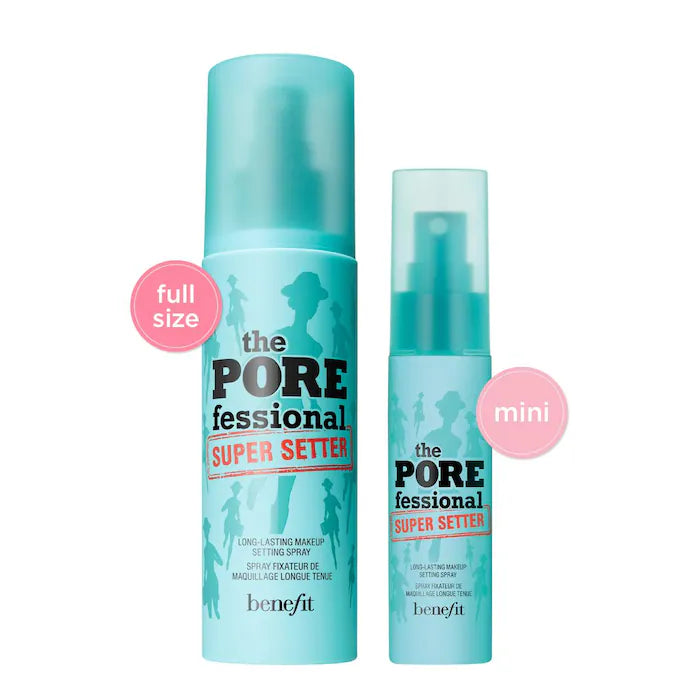 image showing different sizes of Benefit POREfessional Makeup Setting Spray available at Heygirl.pk for delivery in Karachi, Lahore, Islamabad across Pakistan.