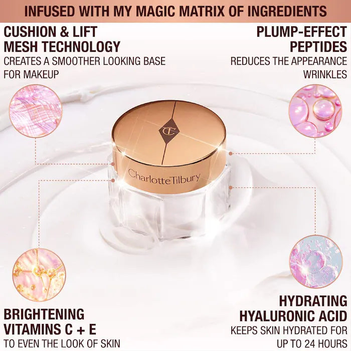 brighten your skin with hyaluronic acid by using Charlotte Tilbury Anti Aging magic cream for her available at Heygirl.pk for delivery in Pakistan