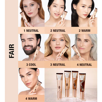 swatch image of Charlotte Tilbury Liquid Foundation in medium coverage available at Heygirl.pk for delivery in Pakistan.