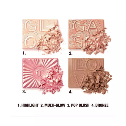 swatch image of Charlotte Tilbury Glowgasm Face Palette for her available at Heygirl.pk for delivery in Pakistan.