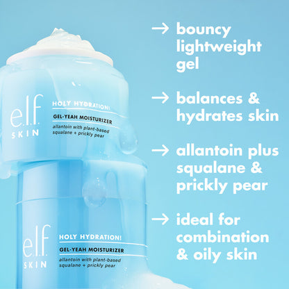 image showing benefits of using elf holy hydration gel moisturizer available at Heygirl.pk for delivery in Pakistan