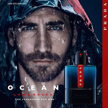 image showing male model with Prada Luna Rossa Ocean EDT for Men perfume available at Heygirl.pk for delivery in Pakistan